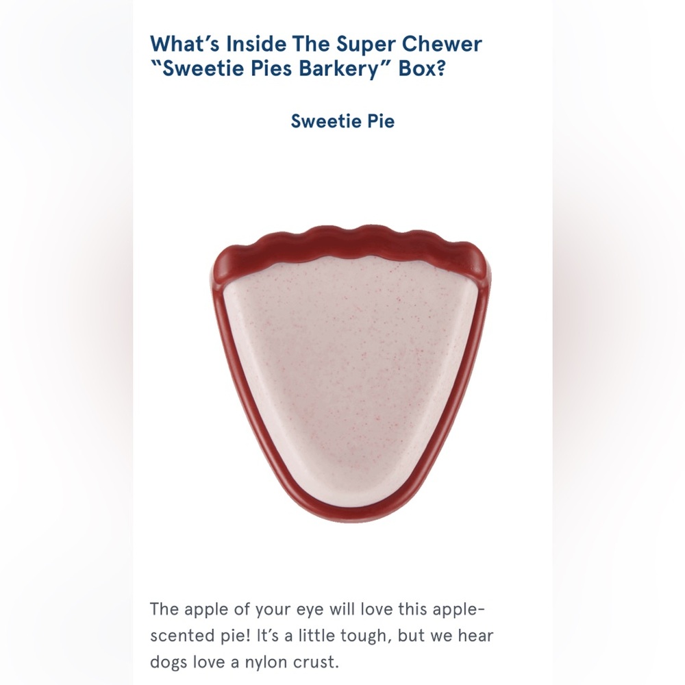 BarkBox Sweetie Pie Super Chewer Toy